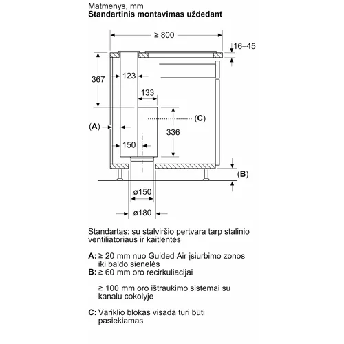 Į stalviršį montuojamas gartraukis Neff I88WMM1Y7 image 3