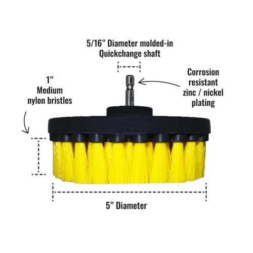 Kornely Premium Drill Brush by Kornely 13 cm Geltona image 3