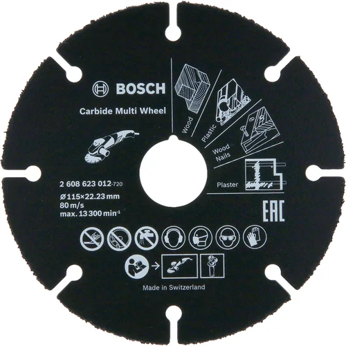 Bosch 2608623012 Pjovimo diskas medžiui ir metalui 115 x 1 x 22,23 mm image 1
