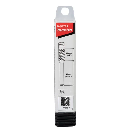 Makita B-52722 freza tiesiniam šlifuokliui, kotelis 6 mm, forma SA 10x20 mm image 3