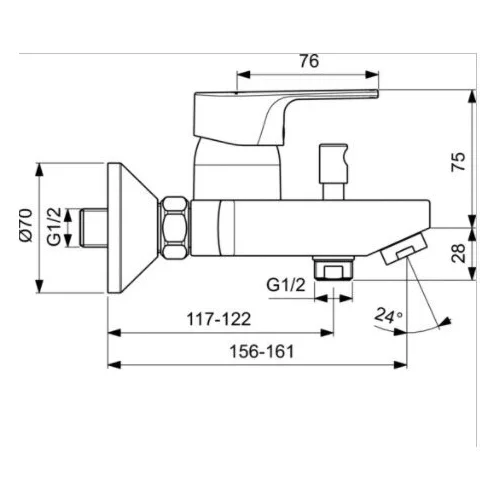 Ideal Standard Cerafine D BC692AA Chromo Maišytuvas image 3