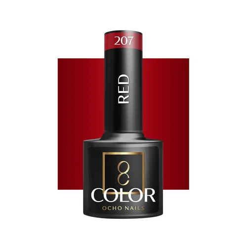 OCHO NAILS RED 207 raudonas hibridinis lakas, 5 g image 1