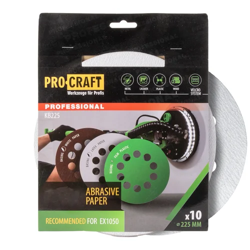 ProCraft KB225.40 Šlifavimo popierius (10 vnt.) image 1