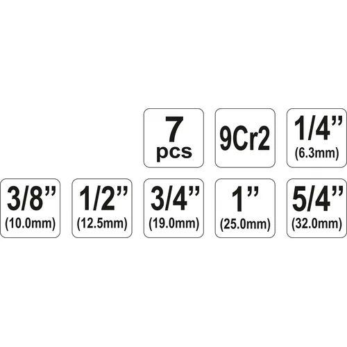 Yato YT-2900 Sriegimo įrankių rinkinys vamzdžiams 7 vnt. (1/4"–5/4") image 2