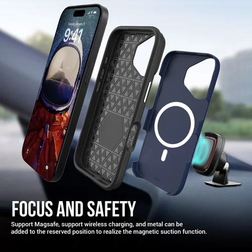 Perfectionists Triangle Mag Case Apple iPhone 15 Tamsiai mėlynas image 2