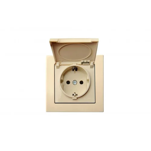 Liregus Epsilon ĮKL16-208-01 E/S Įleidžiamas Kištukinis lizdas IP44 Smėlio spalva image 2