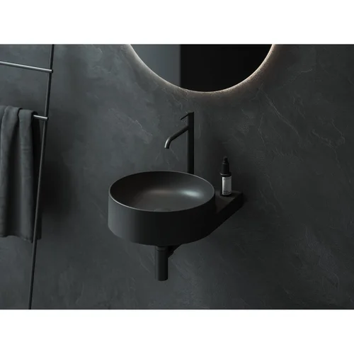 RAVAK Yard 40 keraminis praustuvas, Juoda matinė spalva image 3