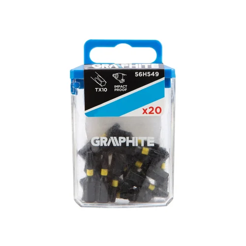 GRAPHITE TX10 25 mm smūginiai antgaliai, 20 vnt. image 1