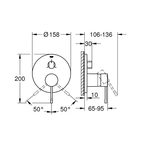 GROHE Essence 24092AL1, šlifuotas kietas grafitas image 3