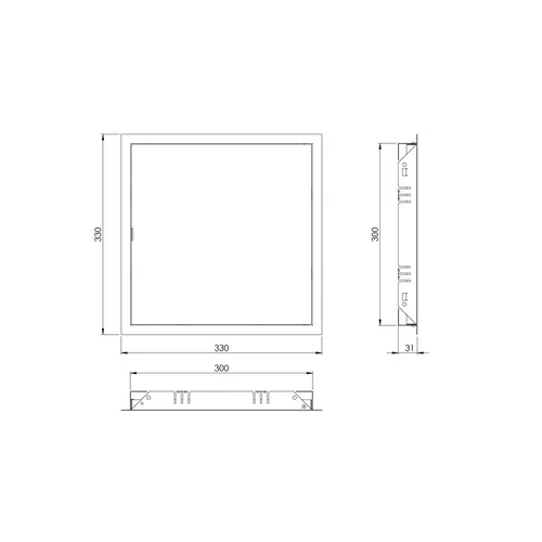 EUROPLAST RL3030 Revizinės durelės 30 x 30 cm image 2
