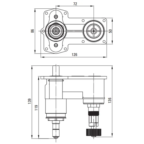 Deante BXY M44T potinkinė dėžutė, termostatinė, su dušo jungikliu image 2