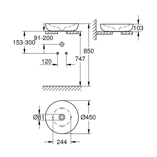 Grohe Essence VESSEL 3960900H Pastatomas praustuvas image 2