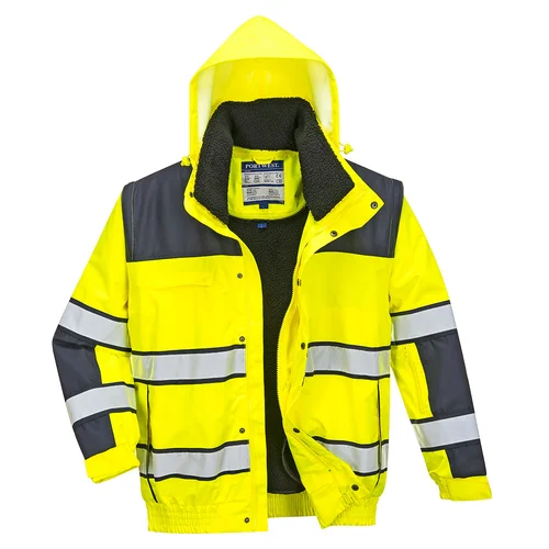 Portwest C466 Gero matomumo bomber striukė XXL, Yellow/Navy image 2