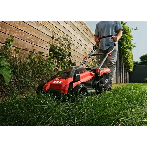 SKIL GM1E0130BA Akumuliatorinė vejapjovė, 34 cm, 2x18V, 2x2Ah image 3