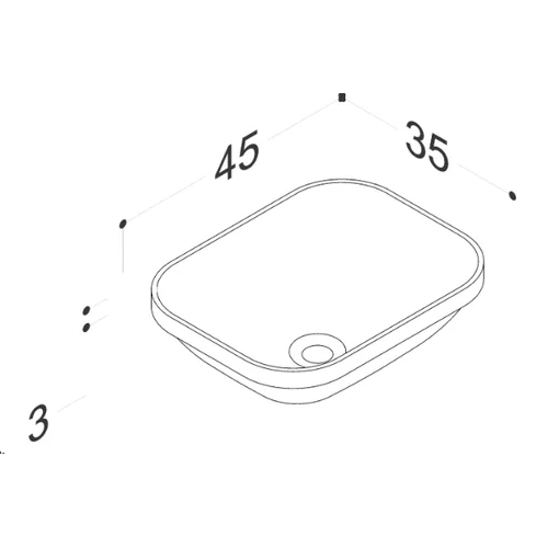 Praustuvas Kame Movado MV450350MW, 45 cm, keramika balta image 2