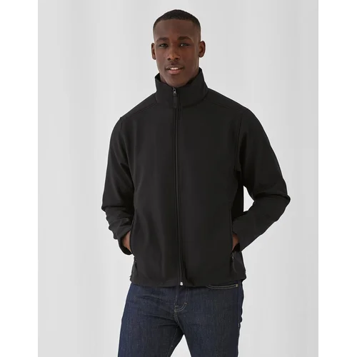 B&C JUI62 Softshell vyriška striukė XL Dark Grey/Neon Orange image 2