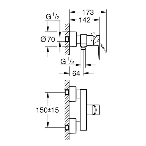 GROHE Lineare dušo maišytuvas 33865001 image 3
