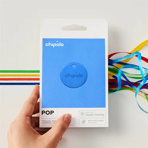 Chipolo POP Bluetooth sekiklis su keičiama baterija iOS-Android, Mėlyna image 1