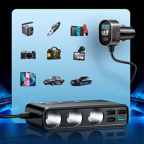 Joyroom JR-CL06 9in1 Automobilinis įkroviklis 154W image 3