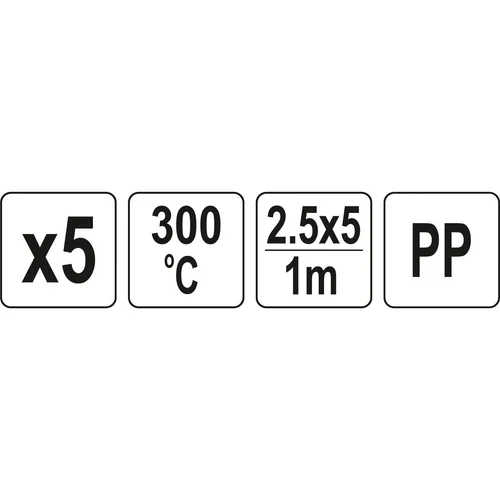 YATO Plastiko suvirinimo juostų rinkinys (PP polipropilenas) 2.5x5mm 5х1m (5vnt) image 3