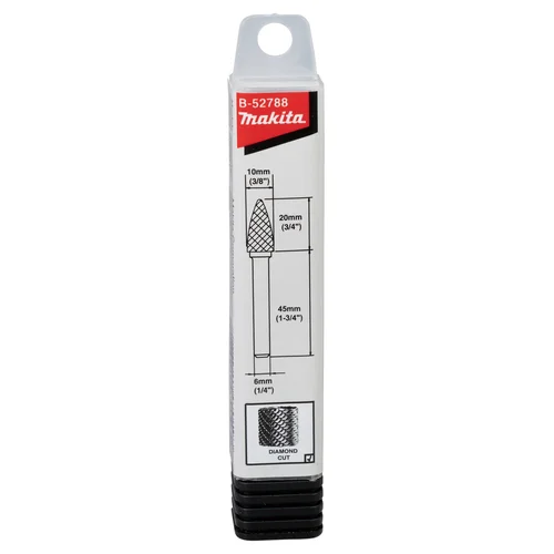 Freza tiesiniam šlifuokliui Makita B-52788, kotelis 6 mm, forma SA 10x20 mm image 3