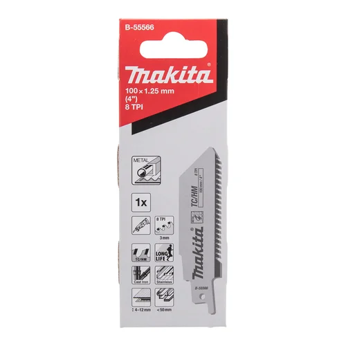 Makita B-55566 Tiesinio pjūklo pjūklelis, TC/HM, 100x1,25mm, 8tpi image 2