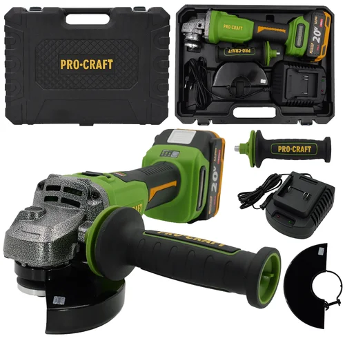 ProCraft PWA220 akumuliatorinis kampinis šlifuoklis 125 mm, 20 V image 1