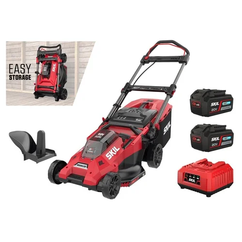 SKIL GM1E0140BA Akumuliatorinė vejapjovė 43 cm 2x18V 2x4Ah image 2