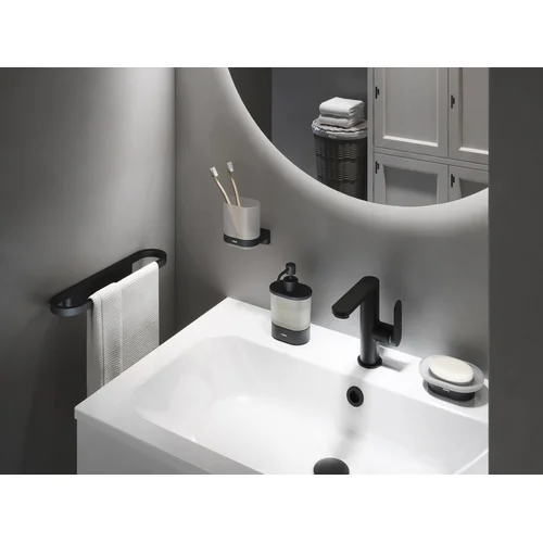 CR II 210.20BLM Laikiklis su stikline Matinės juodos spalvos image 2