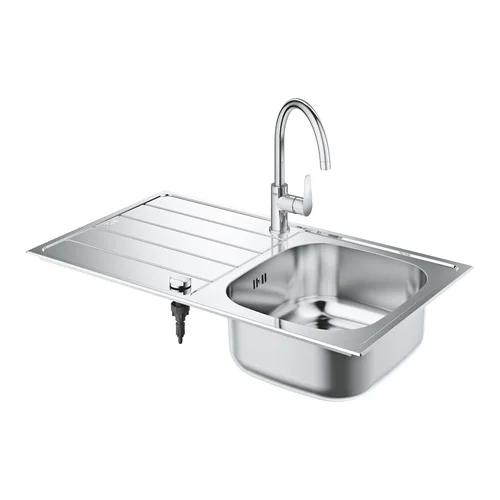 Grohe BAU 31562SD1 Nerūdijantis plienas plautuvės ir maišytuvo komplektas image 2
