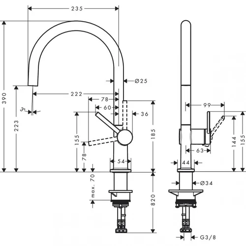 Hansgrohe Talis M54 virtuvinis maišytuvas image 2