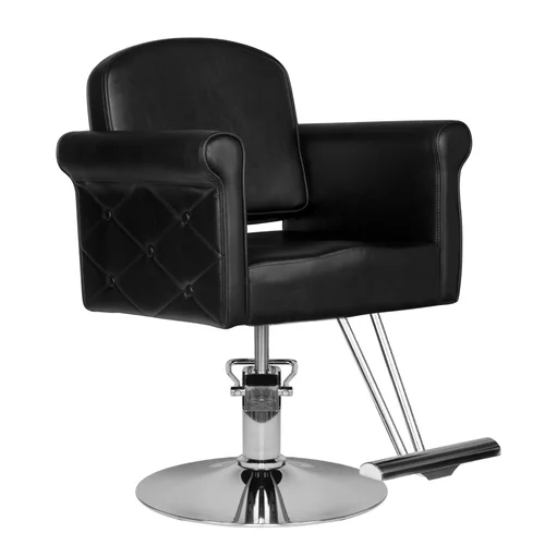 HAIR SYSTEM HS69 kirpyklos kėdė, juoda image 1