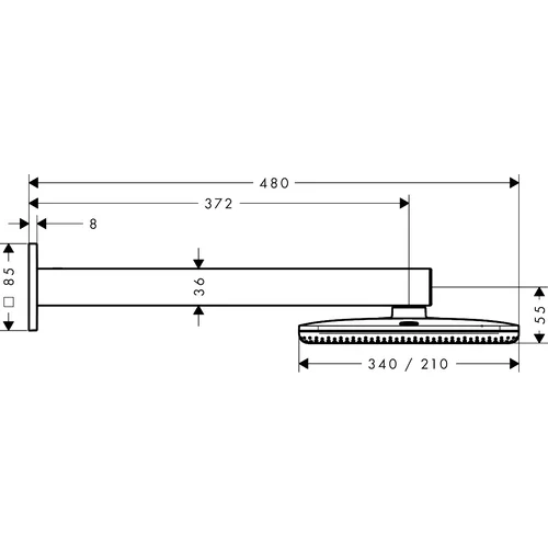 Hansgrohe Raindance Alive Q 210/340 2jet EcoSmart 24551340 image 2