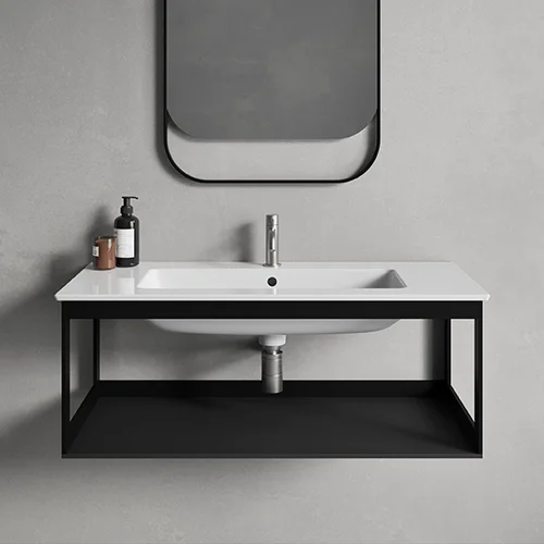 GSI Pura praustuvas 102x46, juoda matinė, be laikiklio image 3