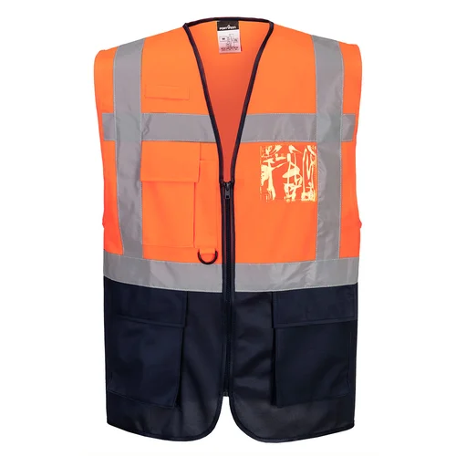 Gero matomumo PORTWEST ES076 darbo liemenė XL, Orange/Navy image 1