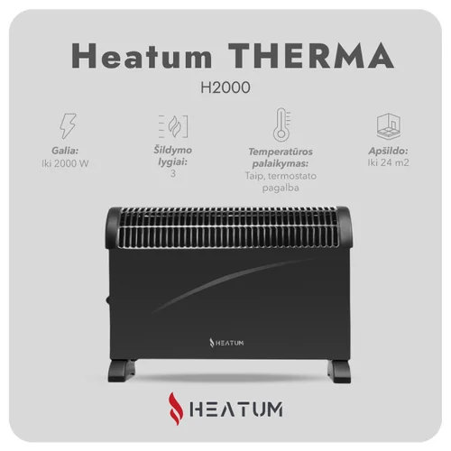 Heatum THERMA H2000 Juodas image 2