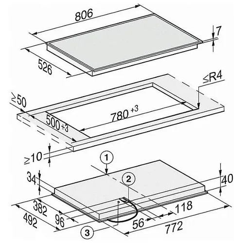 Miele KM 6564 FR 80 cm Juoda image 2