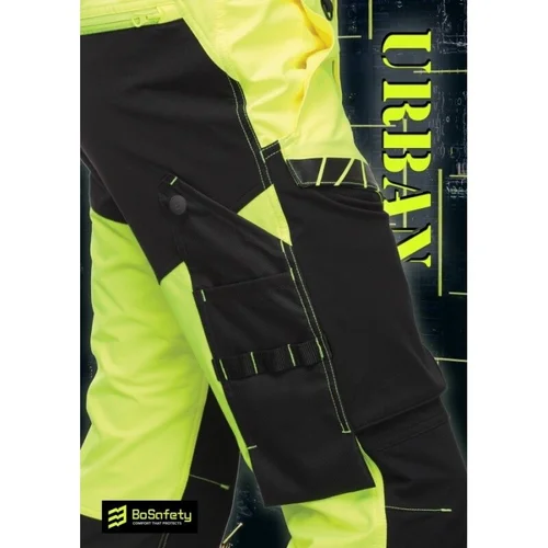 BoSafety URBAN 4-way stretch Darbo kelnės 50 Hi-Vis Yellow/Black image 3