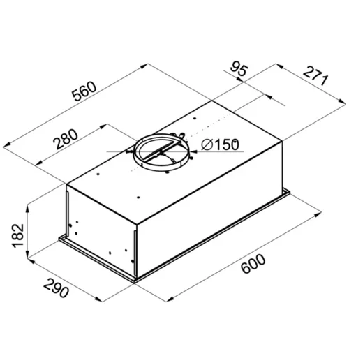 MPM-61-OS-65 įmontuojamas gartraukis 60 cm Sidabrinė image 3