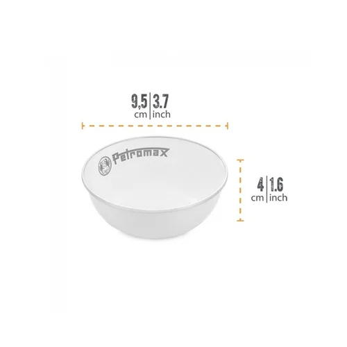 Petromax emaliuoti dubenėliai balti 160ml 2vnt image 2