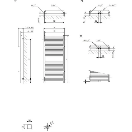 Terma Lima 500×820 mm Elektrinis rankšluosčių džiovintuvas image 3