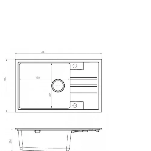 Granitinė Plautuvė Alveus Intermezzo 130-91 Juoda image 3
