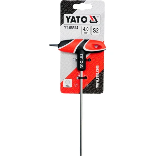 Yato raktas šešiabriaunis su rankena HEX 4.0mm, 13/76/140mm image 2