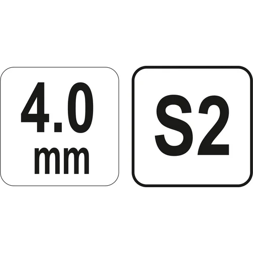 Yato raktas šešiabriaunis su rankena HEX 4.0mm, 13/76/140mm image 3