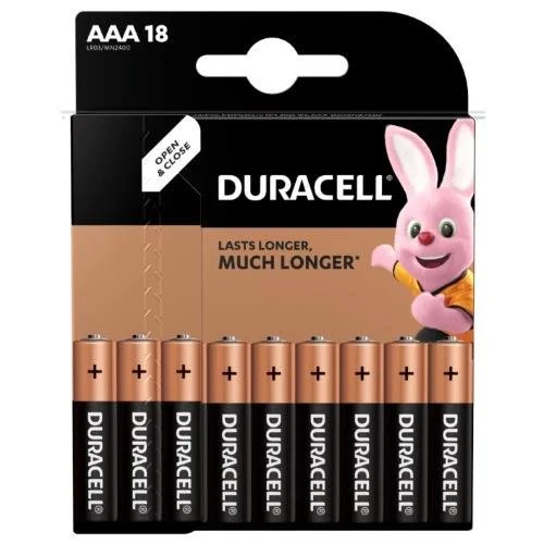 Duracell DURB080 AAA baterijos, 1,5V, 18 vnt. image 1