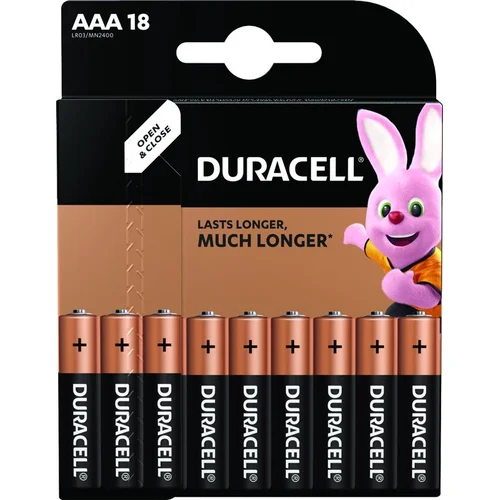 Duracell DURB080 AAA baterijos, 1,5V, 18 vnt. image 2