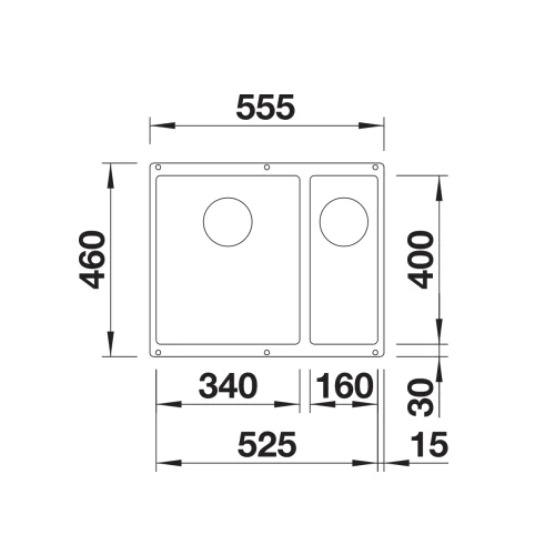 BLANCO SUBLINE 340/160-U plautuvė 555x460 mm image 3