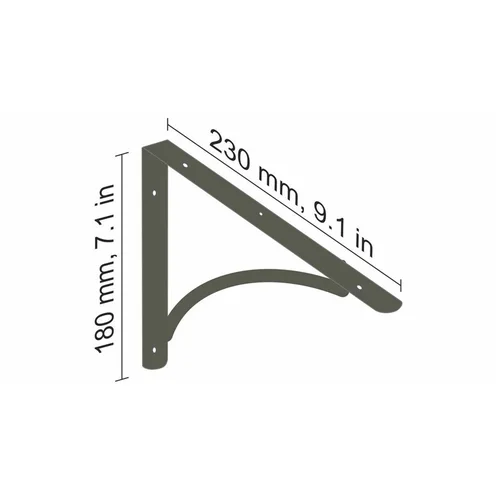 Dolle Arch lentynos laikiklis 230x180 mm Pilka image 2
