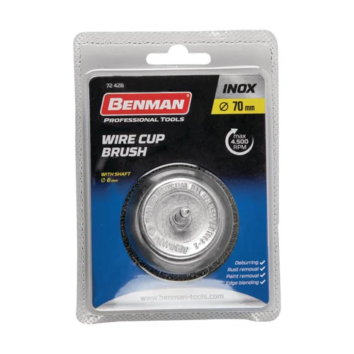 BENMAN Inox 72428 Kūginis šlifavimo šepetys, 75mm image 2
