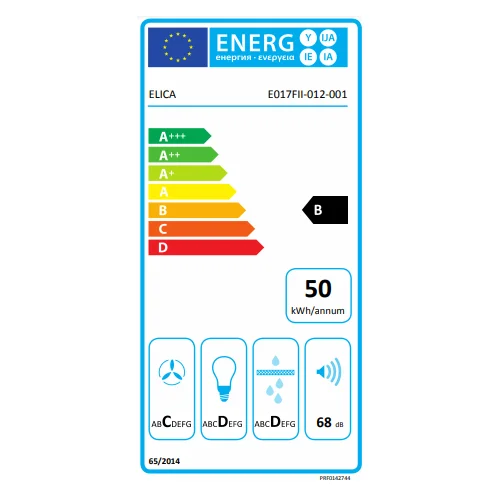 ELICA Era S IX/A/52 Įmontuojamas gartraukis, Nerūdijančio plieno, 60 cm plotis image 3